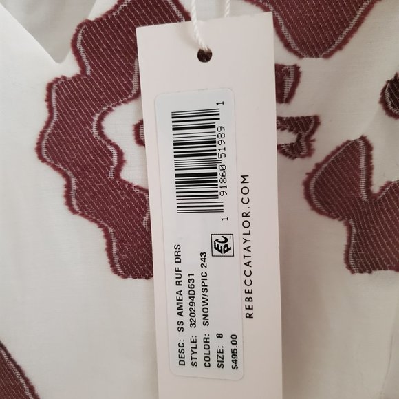 💐 🏵 HOST PICK 💐 REBECCA TAYLOR NEW w/TAGS : Amea Floral Ruffle Dress - Picture 7 of 13